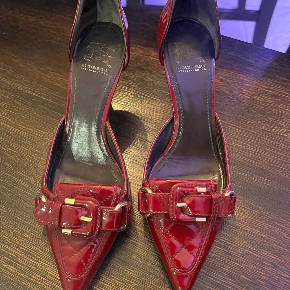 Burberry leather shoes burgundy - Picture 3 of 5